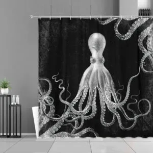 Rideau De Douche Pieuvre Tinago Pour Une Salle De Bain Vivante