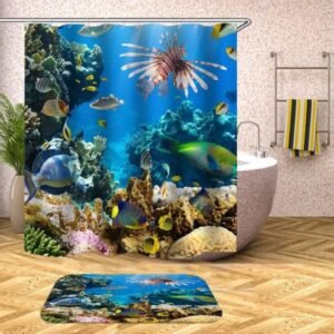rideau de douche poisson takob pour une salle bain apaisante 234 1