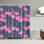 rideau de douche rose et gris tagbo pour une salle bain elegante 90 606 1