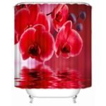 rideau de douche rouge yato pour une salle bain stylee 90 x 180 488 1