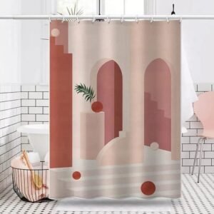rideau de douche taupe arola elegance et intimite 478 1