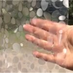 rideau de douche transparent obiki pour une salle bain elegante 707 1
