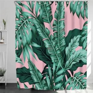 rideau de douche tropical voro pour une salle bains exotique 324 1