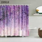 Rideau De Douche Violet Parme Oatu Pour Une Salle De Bain élégante