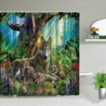 rideau douche animaux remil pour une salle de bain tropicale amusante 684 1