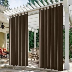 rideau exterieur en toile chocolat resistant a la pluie 562 1