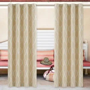 Rideau Extérieur Ferala : Style Et Confort Contre La Lumière Intrusive 1 Rideau Extérieur Ferala: Style Et Confort Contre La Lumière Intrusive - Beige / 100 x 145 / œillets