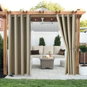 rideau exterieur forest en taupe isolant et resistant aux 348 1