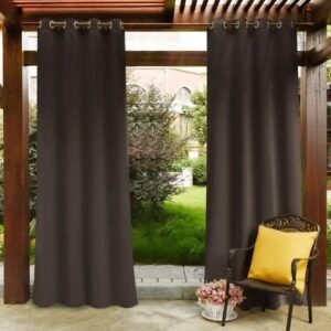 rideau exterieur impermeable en chocolat noir pour toutes saisons 893 1