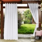 rideau exterieur impermeable pour terrasse et pergola en blanc elegant 730 1