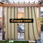 Rideau Extérieur Imperméable Sungei En 6 Couleurs Résistants Au Vent