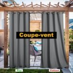 Rideau Extérieur Imperméable Sungei En 6 Couleurs Résistants Au Vent