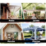 Rideau Extérieur Imperméable Sungei En 6 Couleurs Résistants Au Vent