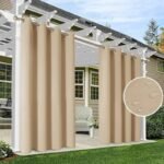 rideau exterieur kiwin beige resistant a la pluie et basse 140 1