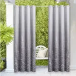 Rideau Extérieur Liyuri Gris: élégance Contre La Lumière Intrusive - 135 x 215 / œillets