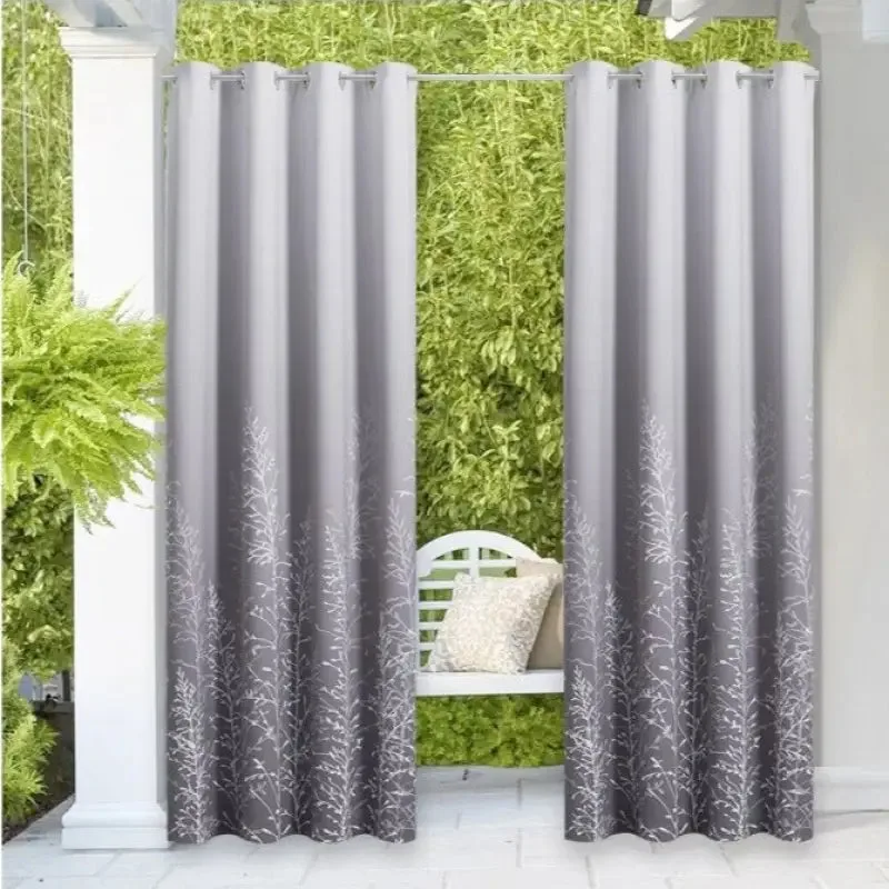 Rideau Extérieur Liyuri Gris: élégance Contre La Lumière Intrusive - 135 x 215 / œillets
