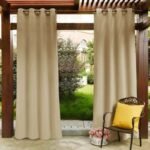 rideau exterieur mangoustan pour tonnelle en toile beige sur mesure 140 1