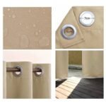 rideau exterieur mangoustan pour tonnelle en toile beige sur mesure 756 1