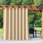 rideau exterieur mangoustan pour tonnelle en toile beige sur mesure 970 1