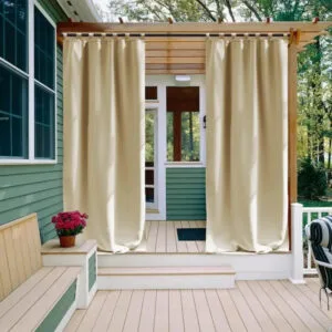 Rideau Extérieur Mirabelle Sur Mesure Pour Pergola Protection Optimisée - Sur Demande / 100 x 180 / Pattes