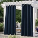 Rideau Extérieur Parrotia Bleu Nuit Pour Terrasse Et Pergola