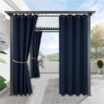 Rideau Extérieur Parrotia Bleu Nuit Pour Terrasse Et Pergola