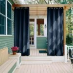 Rideau Extérieur Parrotia Bleu Nuit Pour Terrasse Et Pergola