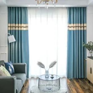 Rideau Glomma Bleu : élégance Scandinave Pour Votre Salon