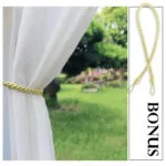 Rideau Imperméable En Polyester Imitation Lin Pour Votre Espace Extérieur