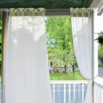 Rideau Imperméable En Polyester Imitation Lin Pour Votre Espace Extérieur
