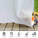 Rideau Imperméable En Polyester Imitation Lin Pour Votre Espace Extérieur