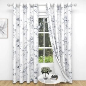 rideau latila avec motif floral vintage et hauteur bande 915