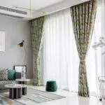 Rideau Marsa Coloré Avec Motifs Végétaux Et Hauteur Bande Personnalisable