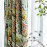 Rideau Marsa Coloré Avec Motifs Végétaux Et Hauteur Bande Personnalisable