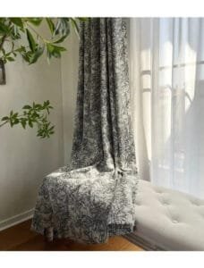 Rideau Noir Et Blanc Bohème Pour Une Déco Artistique Et Apaisante - Oeillets / L100cm x H250cm