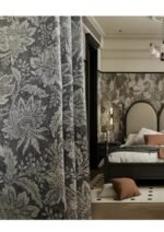 rideau noir et blanc boheme pour une deco artistique apaisante 734 1