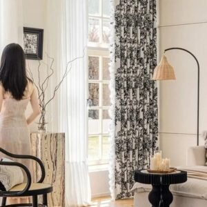 rideau noir et blanc tendance pour un interieur elegant moderne 812 1
