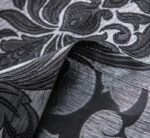 rideau noir et gris romantique oeillets l140cm x h150cm 217 1