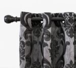 rideau noir et gris romantique oeillets l200cm x h250cm 693 1
