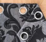 rideau noir et gris romantique pli crayon l100cm x h250cm 644 1