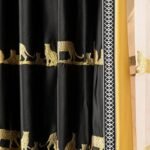 rideau noir et or pour une decoration elegante luxueuse oeillets 201 1