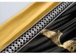 rideau noir et or pour une decoration elegante luxueuse oeillets 407 1
