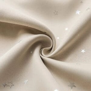 Rideau Occultant Beige En Tissu Doux Pour Chambres De Bébé - 100 x 200 / œillets