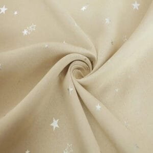 Rideau Occultant Brighty Beige Avec étoiles Pour Chambre D’enfant - 100 x 110 / œillets