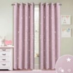rideau occultant brighty rose avec etoiles brillantes pour chambre 291 1