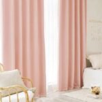 Rideau Occultant Coa Rose Poudré Pour Chambre De Fille Ou Bébé