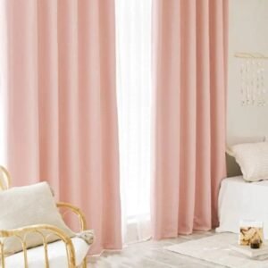 rideau occultant coa rose poudre pour chambre de fille ou bebe 100 624 1