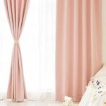 rideau occultant coa rose poudre pour chambre de fille ou bebe 150 821 1