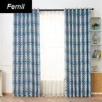 rideau occultant fernil bleu au design chevrons modernes 100 x 120 113 1