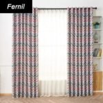 rideau occultant fernil groseille a motifs chevron pour fenetres 215 1
